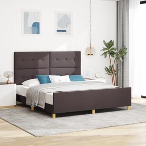 Estrutura da Cama vidaXL Castanho 180x200 cm Tecido