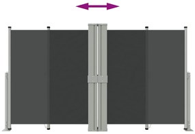 Toldo lateral retrátil 140x1200 cm preto