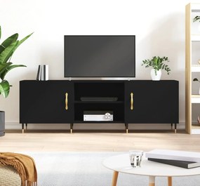 vidaXL Móvel para TV 150x30x50 cm derivados de madeira preto