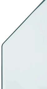 Placa de vidro para lareira hexagonal 120x60 cm