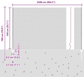 Postes de Cerca vidaXL 22 pcs U-Channel Cinza 140 cm Aço, Cerca Hexago