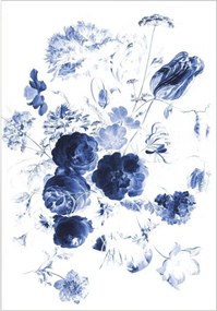 Papel de parede não tecido Royal Blue Flowers I