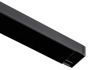 Sistema de calhas monofásico bronze escuro com 4 focos e fonte de alimentação quadrada - Jeana Moderno