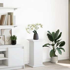 vidaXL Suporte expositor com arrumação derivados de madeira branco