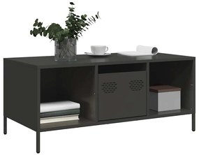 Mesa de centro 101,5x50x43,5 cm aço laminado a frio preto