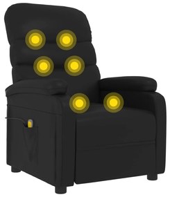 Poltrona de massagens couro artificial preto