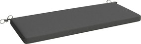 Outsunny Almofada para banco, almofada para banco de jardim exterior interior capa removível, 110 x 46 x 6,5 cm, cinza escuro | Aosom Portugal