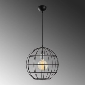 Candeeiro de Teto Tel – Preto – Diâmetro 40 cm, Altura 136 cm