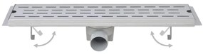 Dreno de chuveiro linear 2 pcs bolhas 730x140 mm aço inoxidável