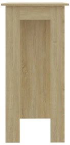 Mesa de bar c/ prateleiras derivados de madeira carvalho sonoma