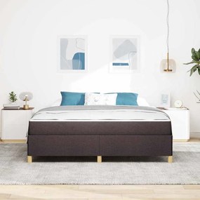 Cama Box Outros Marrom Escuro e Branco 180 x 200 cm tecido