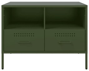 Móveis de TV 2 pcs 68x39x50,5 cm aço verde-azeitona