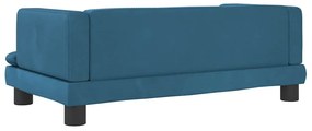 Cama para cães 80x45x30 cm veludo azul