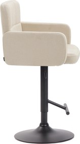 Banco de bar em tecido Creme