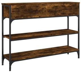 Mesa consola 100x25x75 cm derivados de madeira carvalho fumado
