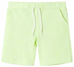 Calções de criança com cordão amarelo néon 140