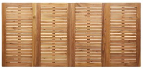 Conjunto de Jantar pra Jardim com 5 Peças : Mesa de Madeira Teak e Aço