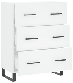 Cómoda Portucale com 3 Gavetas - Branco - Design Moderno