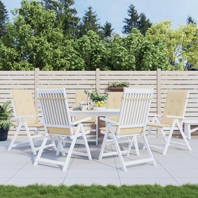 vidaXL Almofadões para cadeiras altas de jardim 6 pcs tecido bege