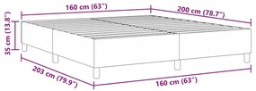 Cama Box vidaXL Verde Claro Cinza 160x200 cm Tecido Canelado