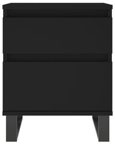 Mesa de cabeceira 40x35x50 cm derivados de madeira preto