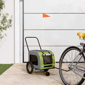 vidaXL Carrinho de Cão Verde Poliéster, Aço 124 x 53 x 53 cm Dobrável