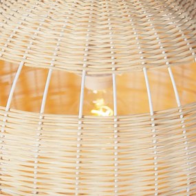 Candeeiro de parede campestre de rattan - Rattan Art Deco