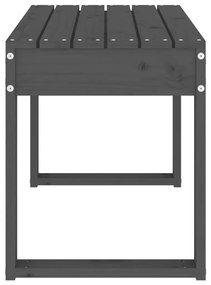 Banco de jardim 80x38x45 cm madeira de pinho maciça cinzento