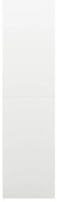 Armário de escritório 90x40x180 cm aço branco