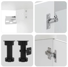8 peças armário de cozinha conjunto Kalmar branco