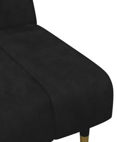 2 pcs conjunto de sofás veludo preto