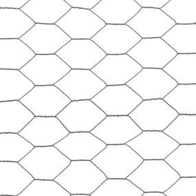 Cerca arame galinheiro 25x1,5m aço c/ revestimento PVC cinzento