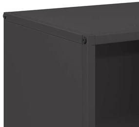 Suporte para lenha 40x30x75 cm aço laminado a frio preto