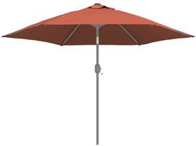 Tecido de substituição p/ guarda-sol exterior 300 cm terracota