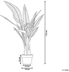 Planta artificial em vaso 115 cm STRELITZIA TREE Beliani