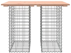 Banco jardim design gabião 100x70x72 cm madeira douglas maciça
