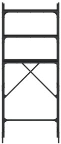 Estante p/ máquina de lavar 67x25x163 cm deriv. madeira preto
