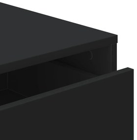Cómoda com 4 Gavetas - 40x41x76 cm - derivados de madeira - preto