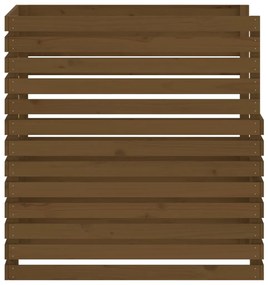 Caixote de compostagem 100x100x102 cm pinho maciço castanho mel