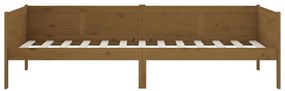 Sofá-cama 90x190 cm madeira de pinho maciça castanho mel