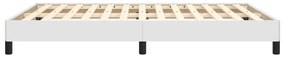 Estrutura de cama 140x200 cm couro artificial branco