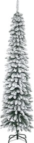 HOMCOM Árvore de Natal Artificial 210cm com Neve Ignífugo com 490 Ramos Verde | Aosom Portugal