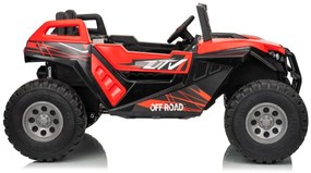 Buggy elétrico para Crianças 24V 2 Lugares RTR Monster Speed ​​4x4, Rodas Espuma EVA, assento couro ecológico Vermelho