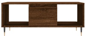 Mesa de centro 90x50x36,5cm derivados madeira carvalho castanho