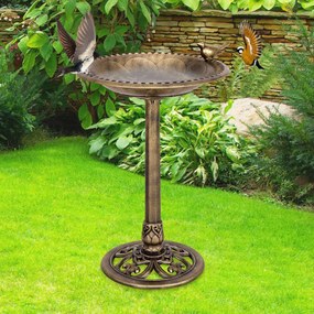 Comedouro para pássaros com suporte para jardim 50 x 50 x 76 cm cor bronze