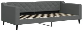 Sofá-cama c/ gavetão e gavetas 90x200 cm tecido cinzento-escuro