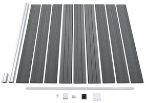 Painel de vedação para jardim 175x186 cm WPC cinzento