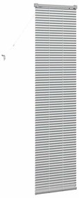 Persiana de Janela com cortinas Manual Prata 80 x 130 cm Alumínio