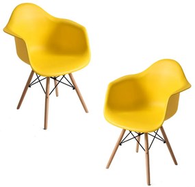 Pack 2 Cadeiras Dau - Amarelo