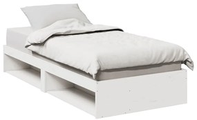 Sofá-cama sem colchão 80x200 cm madeira de pinho maciça branco